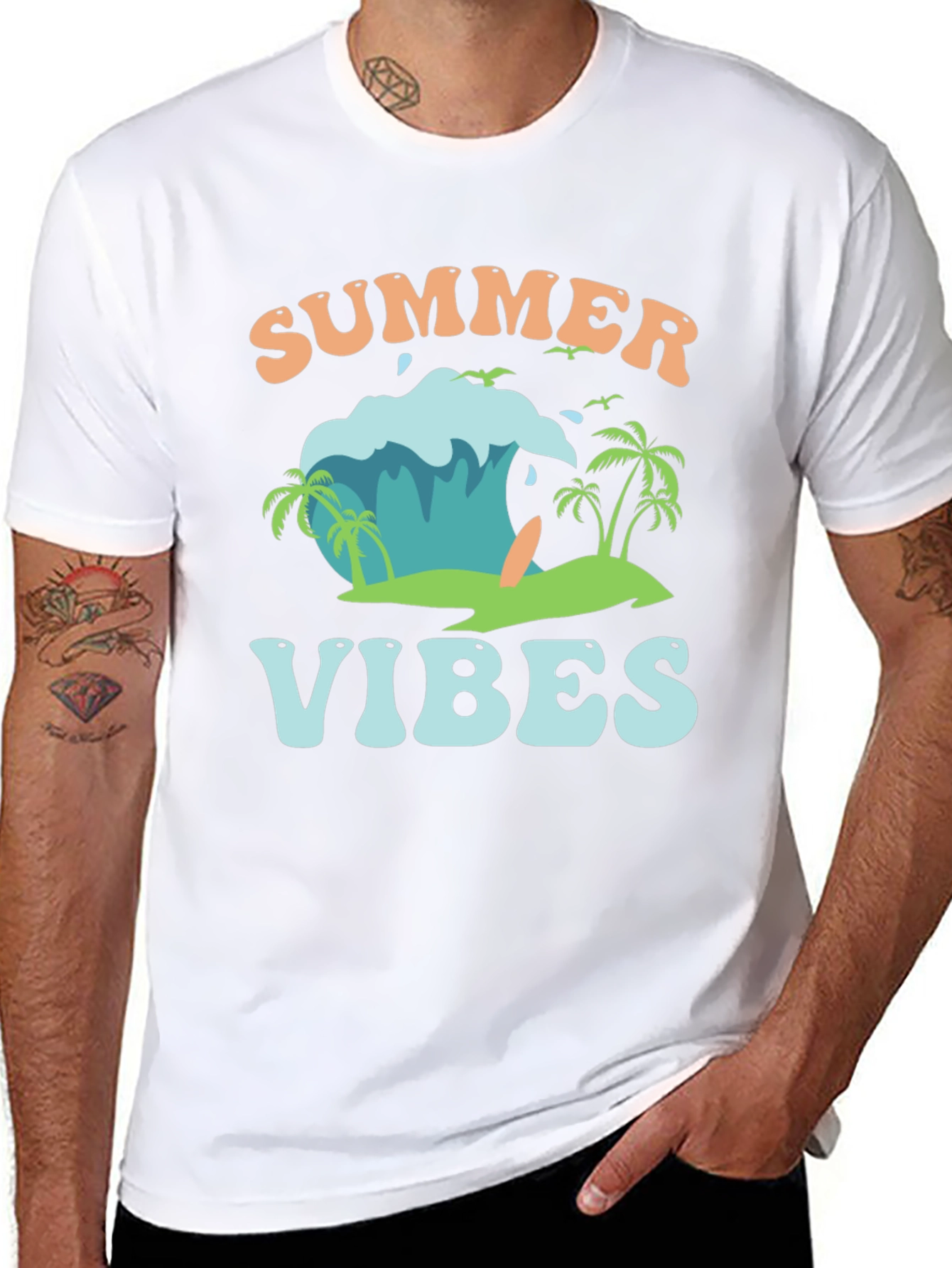 Summer Vibes Graphic Tee - Beach Style