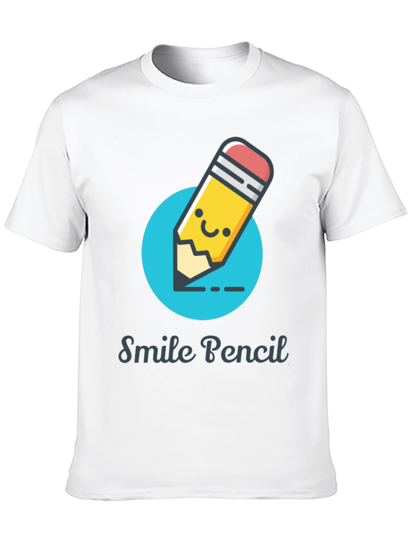 Smile Pencil Graphic Tee -  Unique Design