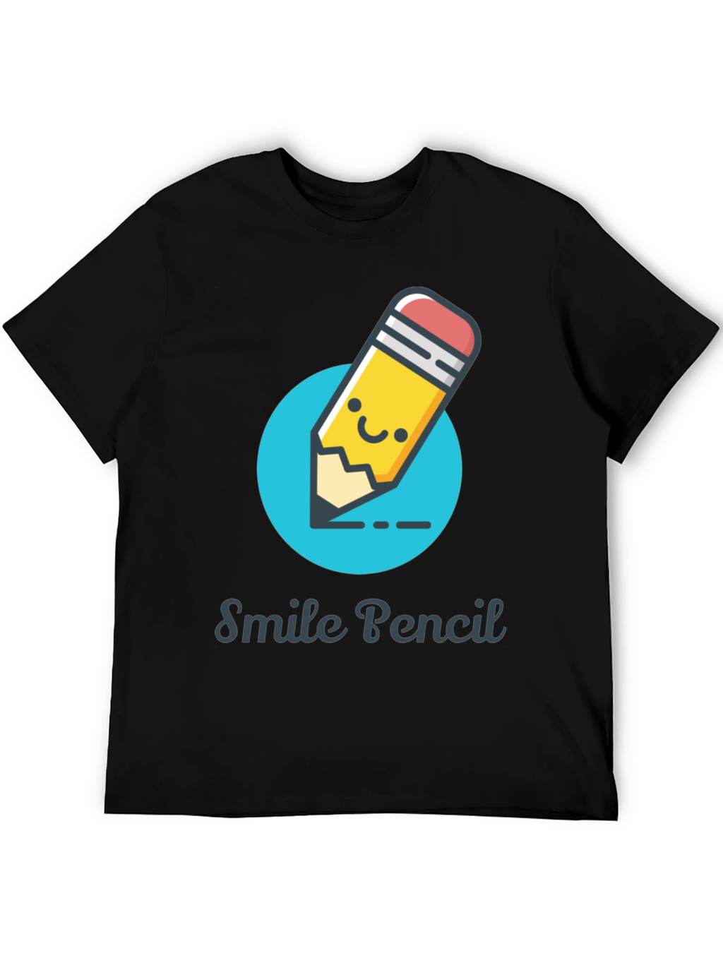 Smile Pencil Graphic Tee -  Unique Design