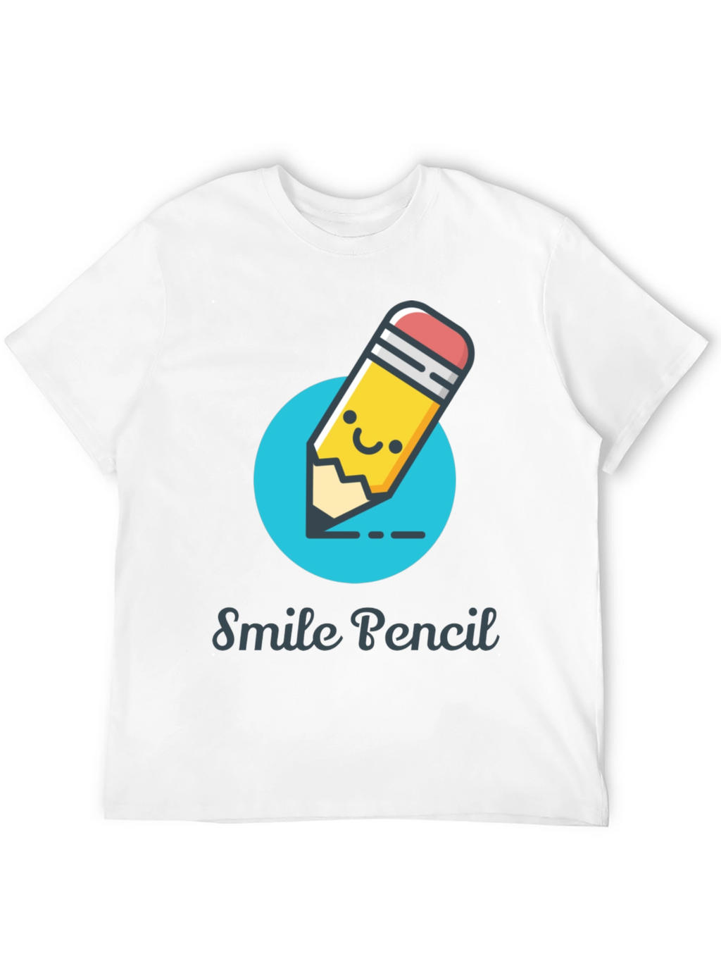 Smile Pencil Graphic Tee -  Unique Design