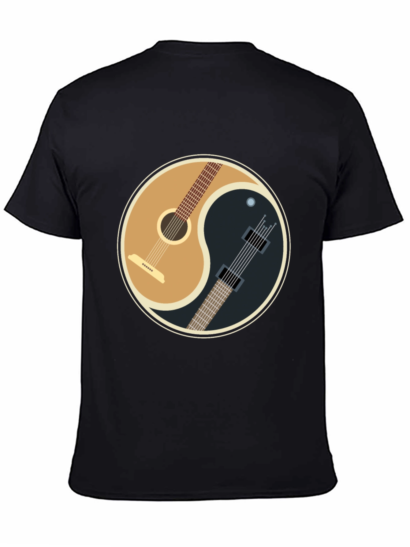 Yin Yang Guitars T-Shirt - Harmony of Acoustic & Electric
