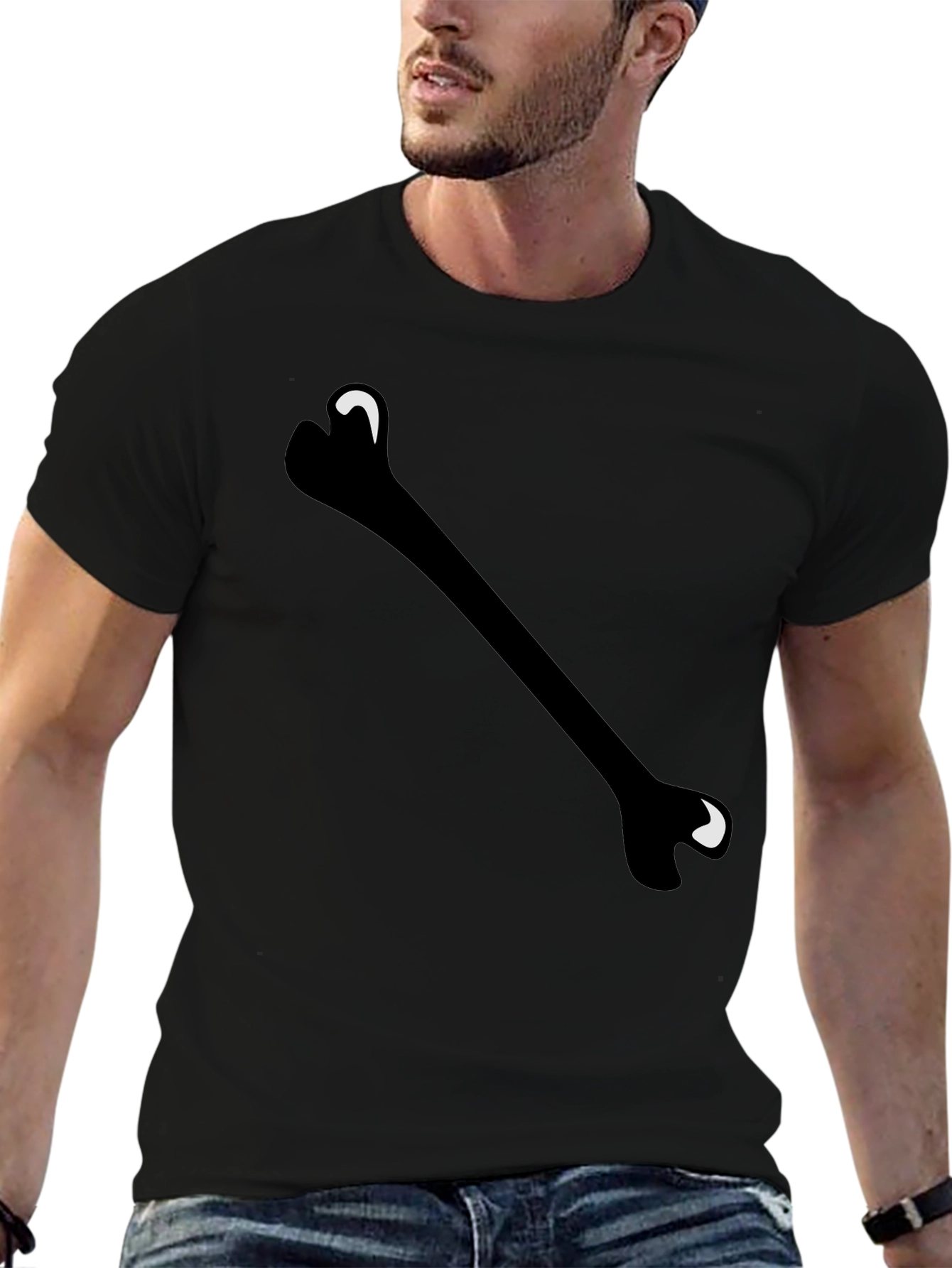 Bone Graphic Black T-Shirt