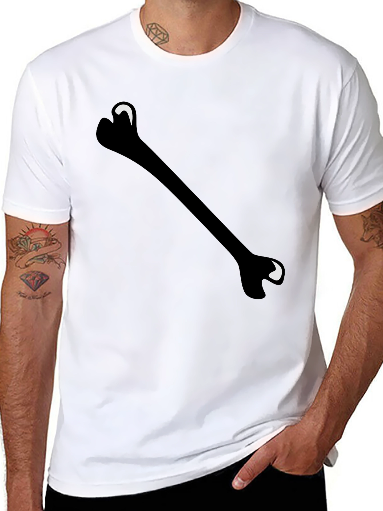 Bone Graphic Black T-Shirt