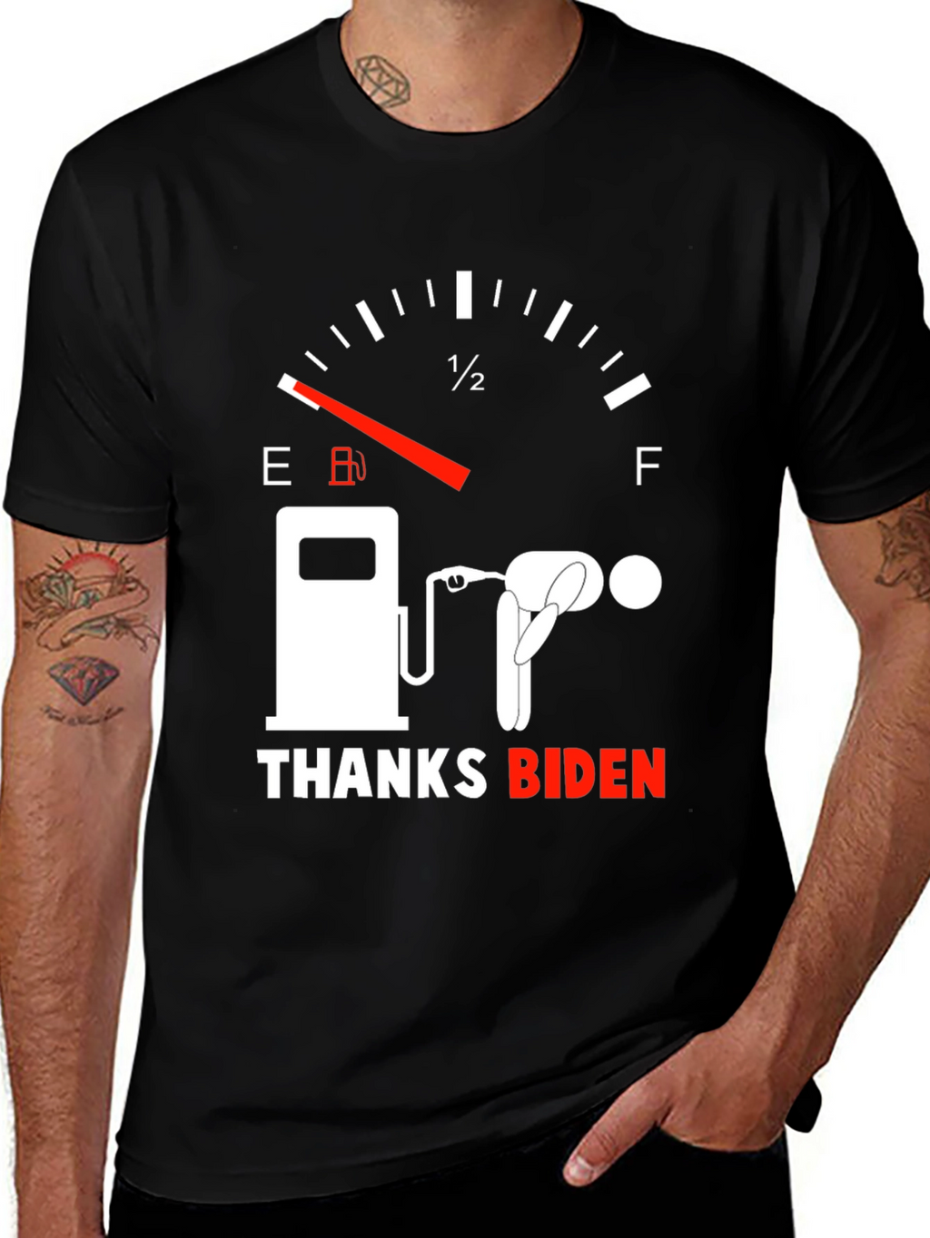 Thanks Biden Gas Gauge Graphic Tee