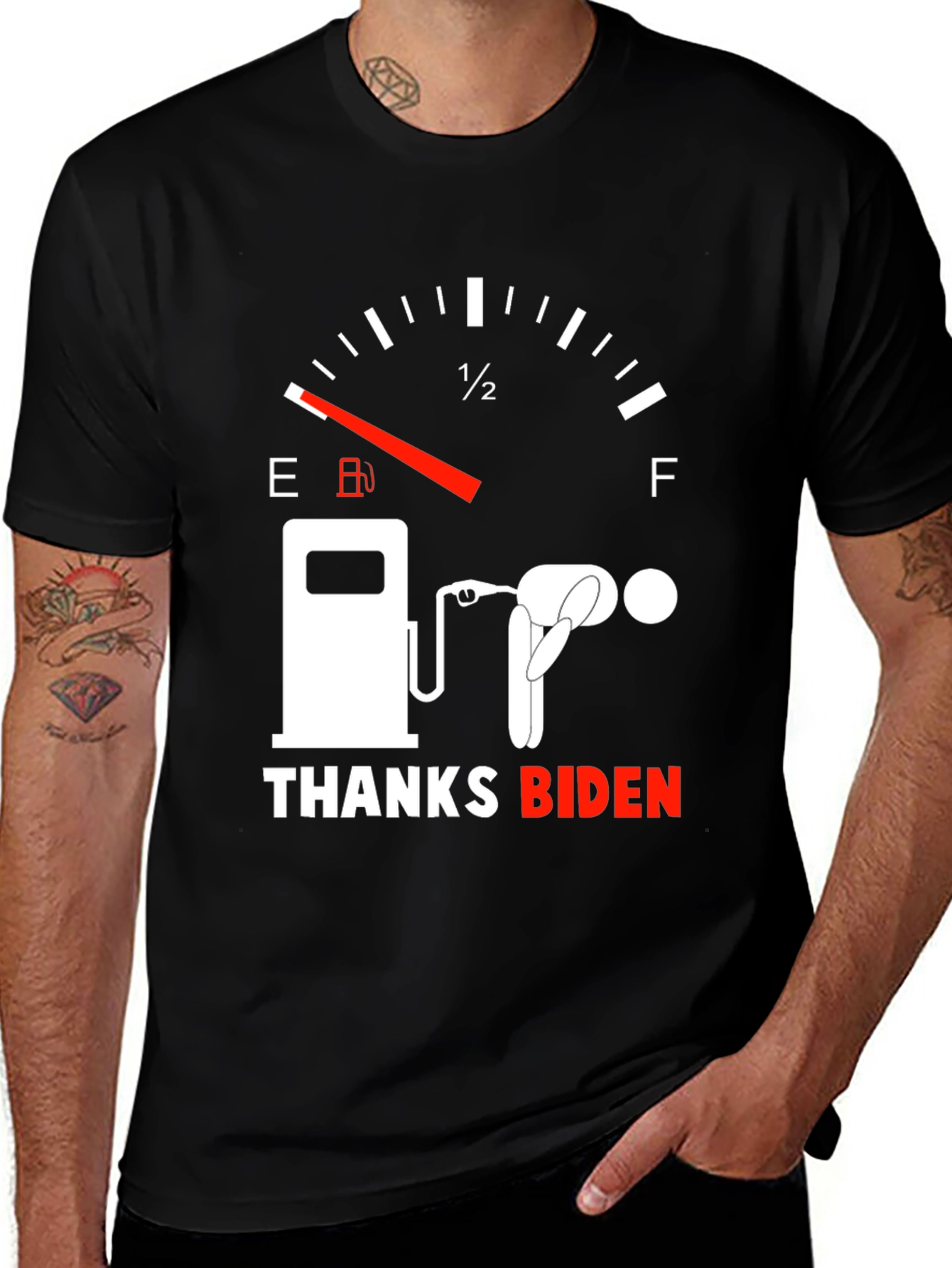 Thanks Biden Gas Gauge Graphic Tee