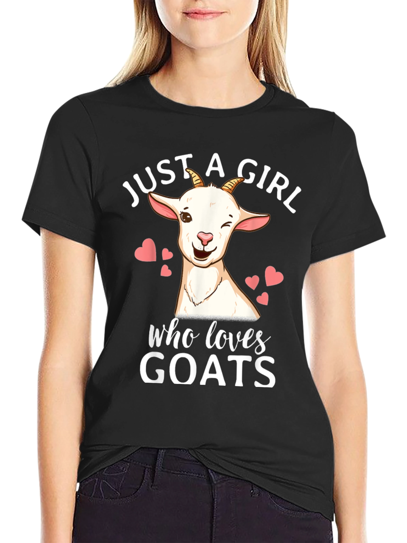 Just a Girl Who Loves Goats Graphic T-Shirt