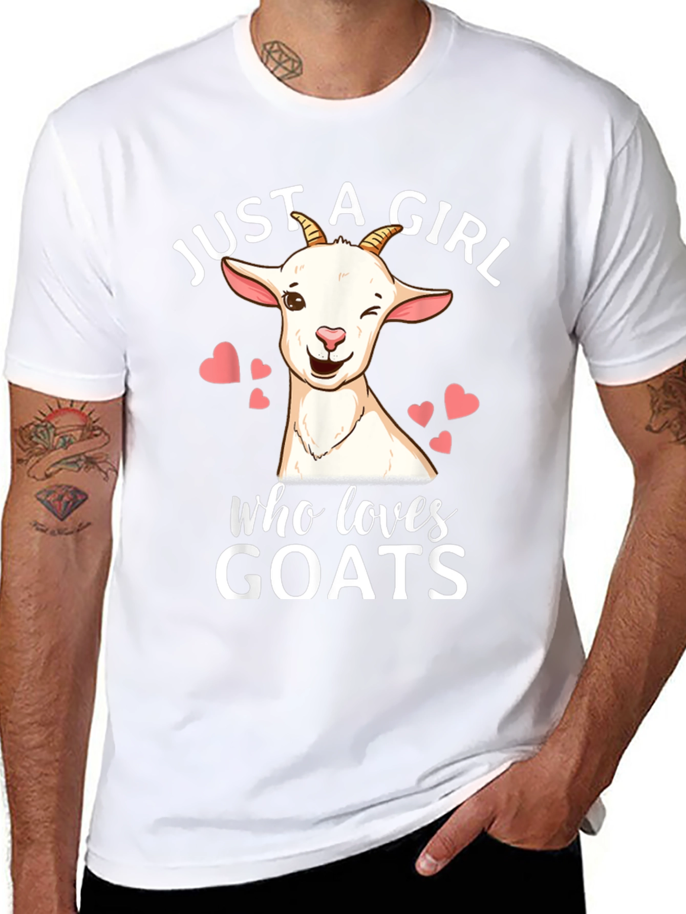 Just a Girl Who Loves Goats Graphic T-Shirt