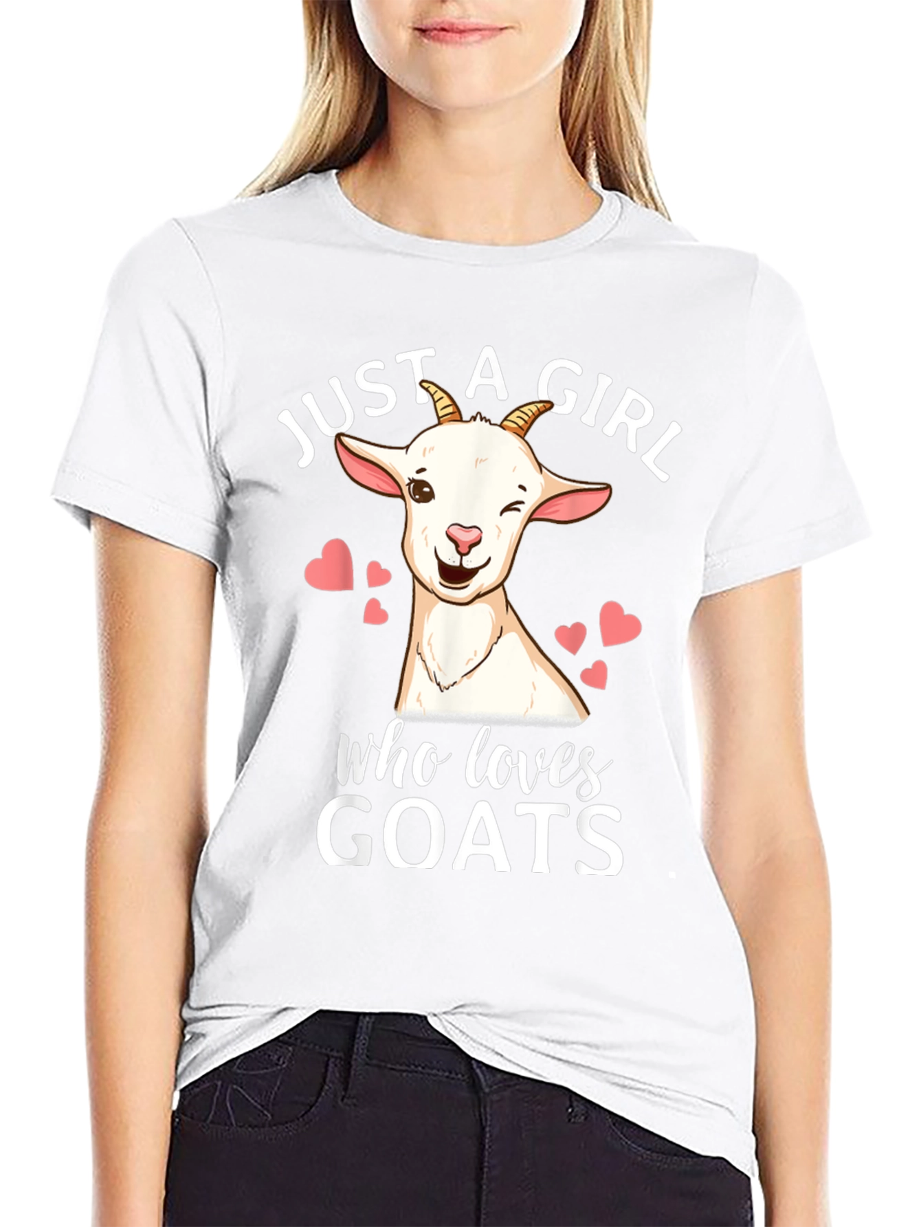 Just a Girl Who Loves Goats Graphic T-Shirt