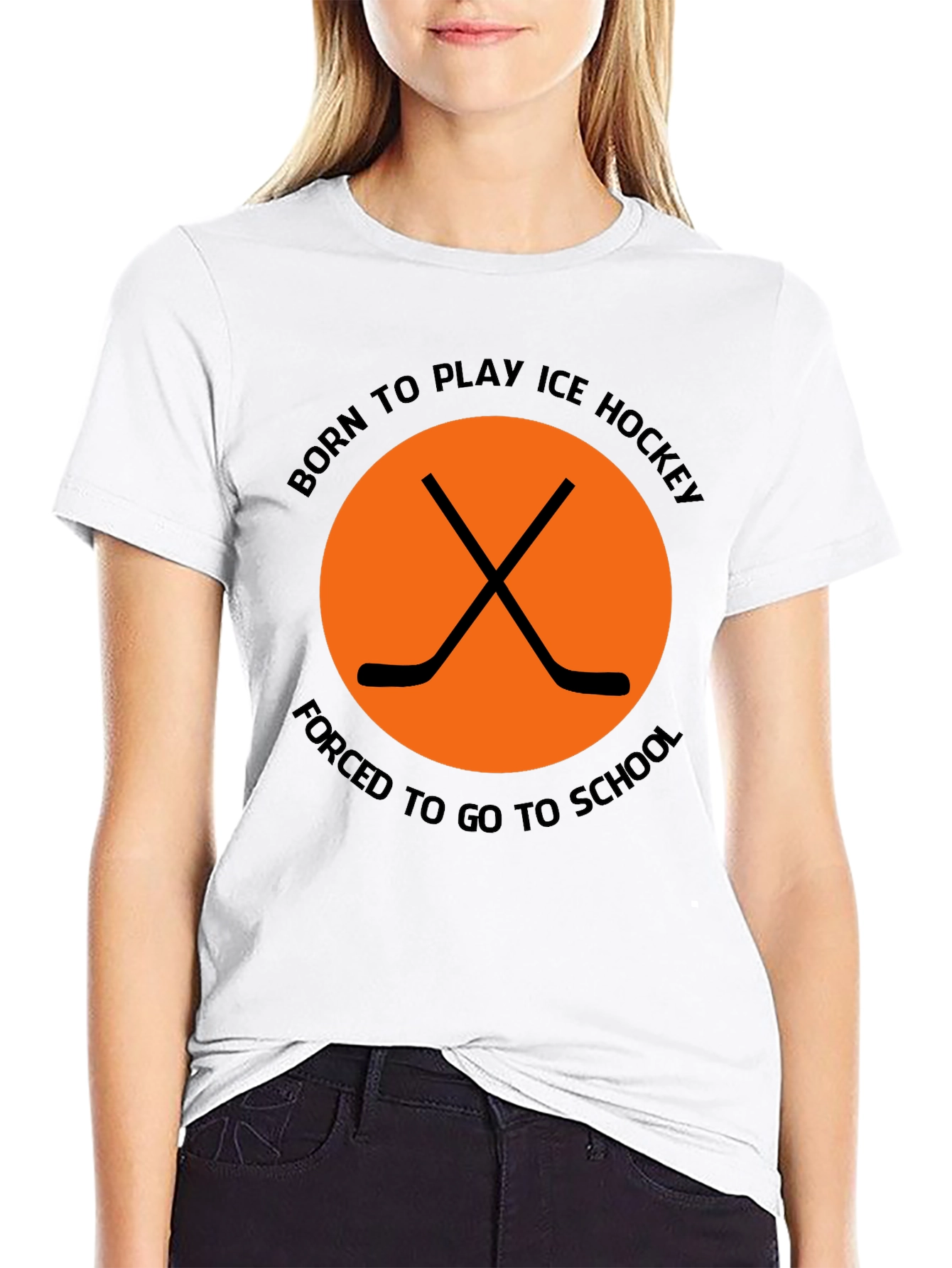 Born to Play Ice Hockey T-Shirt - Funny Hockey Tee