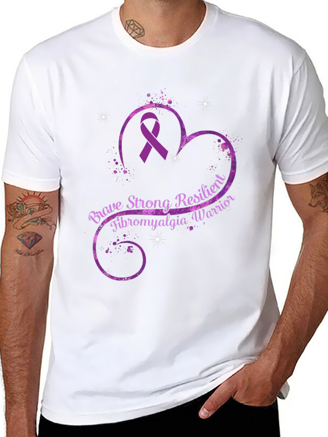 Brave Strong Fibromyalgia Warrior T-Shirt