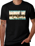 Harmony Day Black T-Shirt with Cultural Design