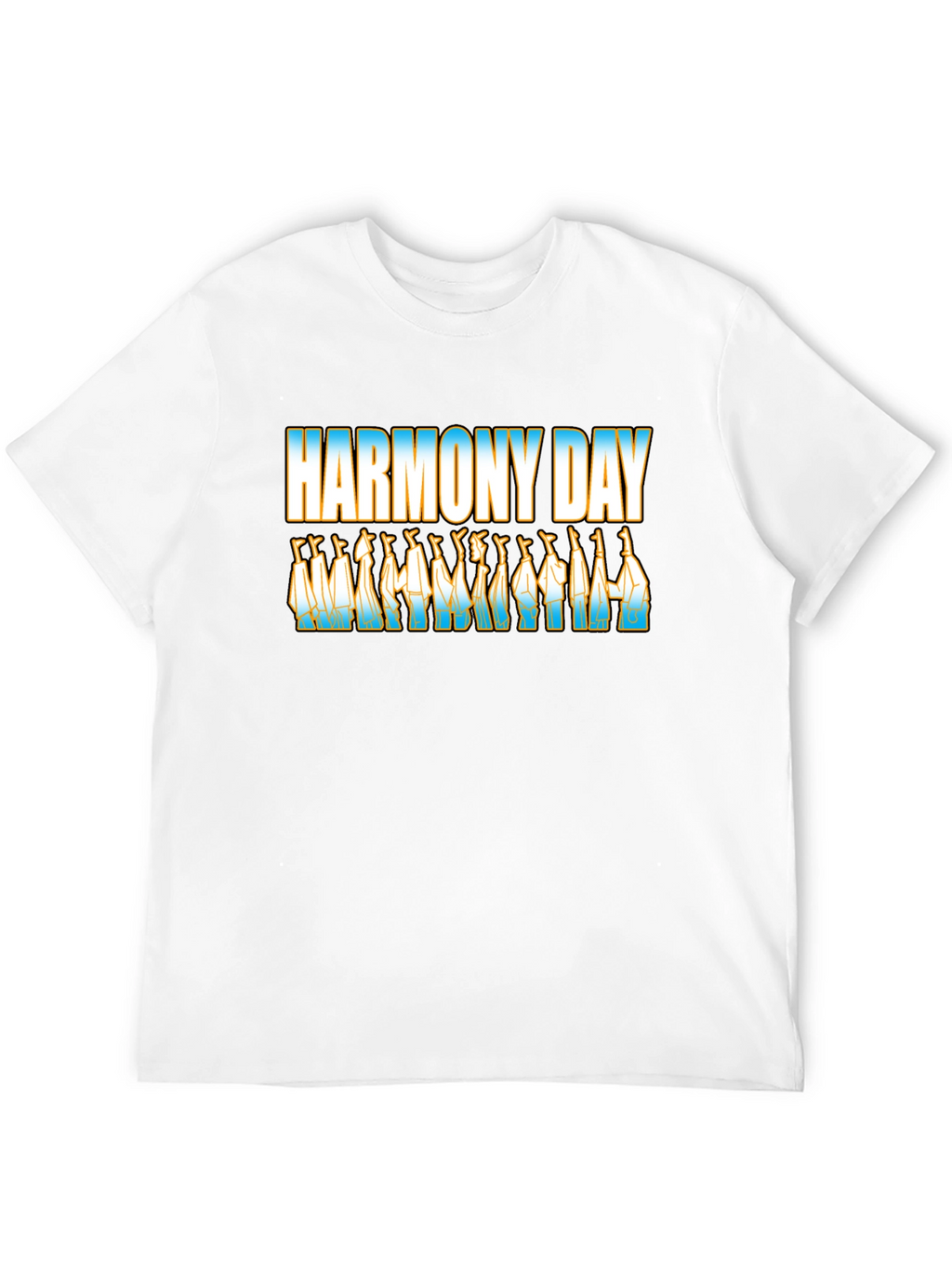 Harmony Day Black T-Shirt with Cultural Design
