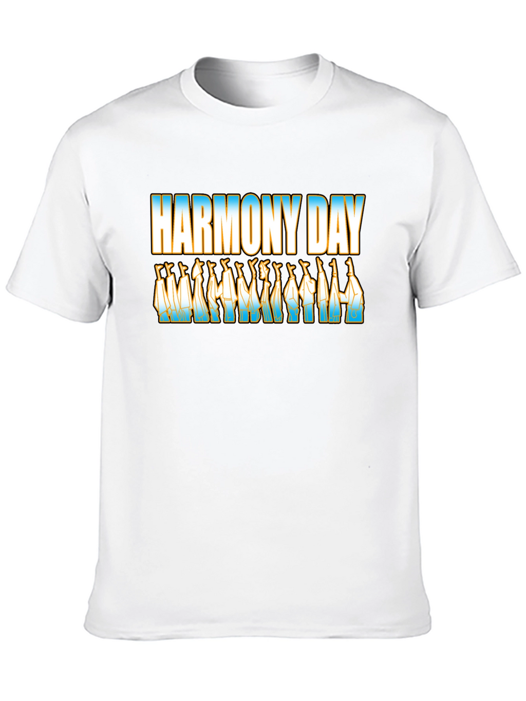 Harmony Day Black T-Shirt with Cultural Design