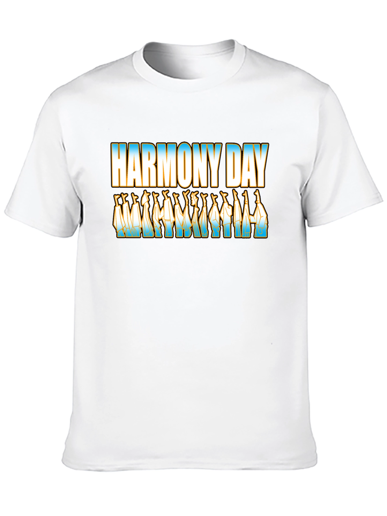 Harmony Day Black T-Shirt with Cultural Design