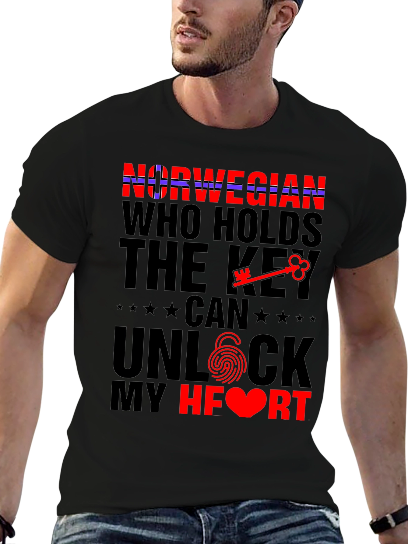 Norwegian Key to My Heart Graphic Tee