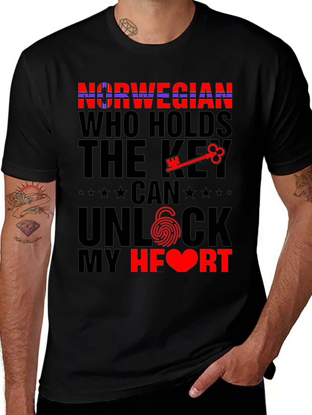 Norwegian Key to My Heart Graphic Tee