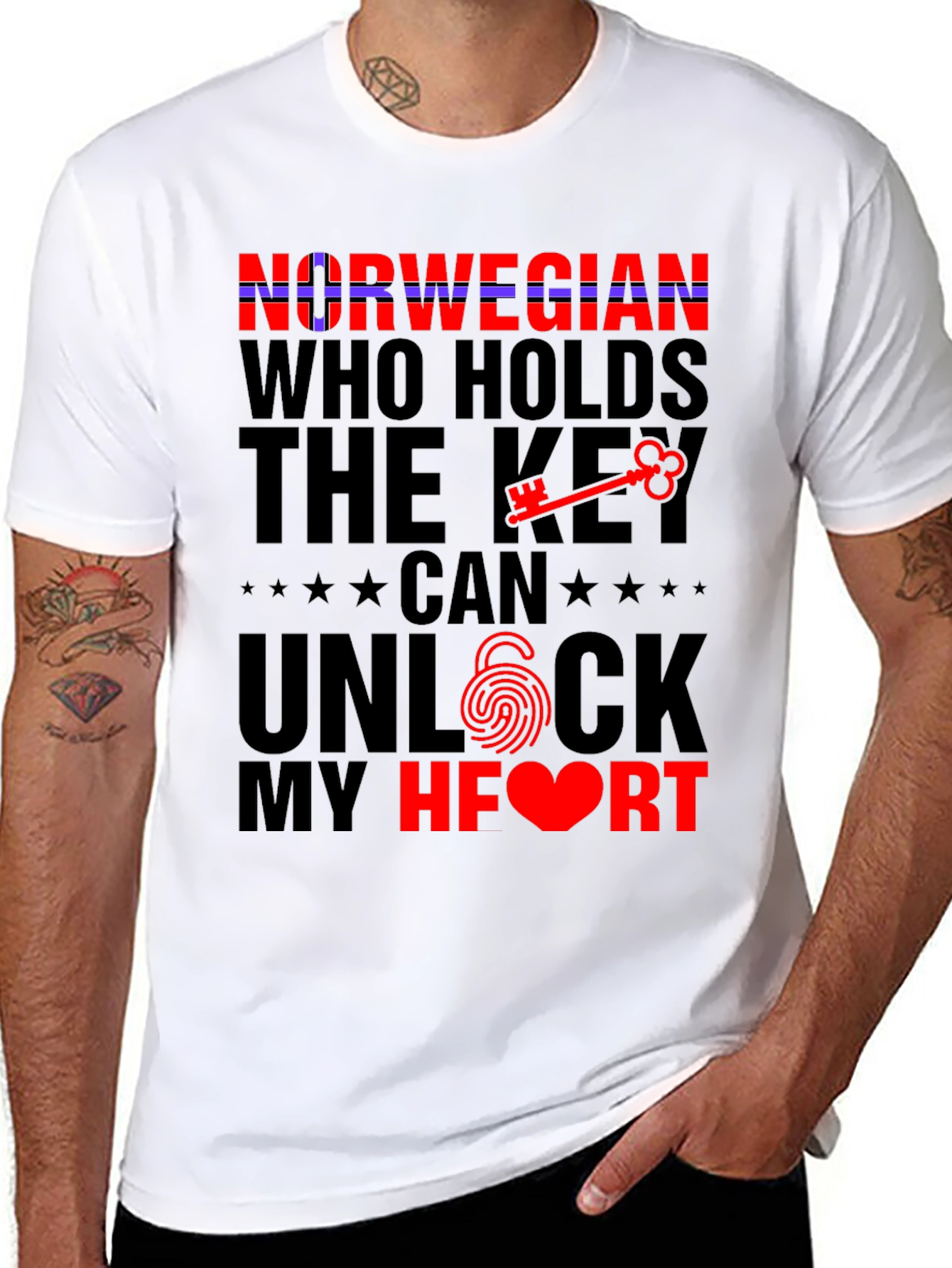 Norwegian Key to My Heart Graphic Tee