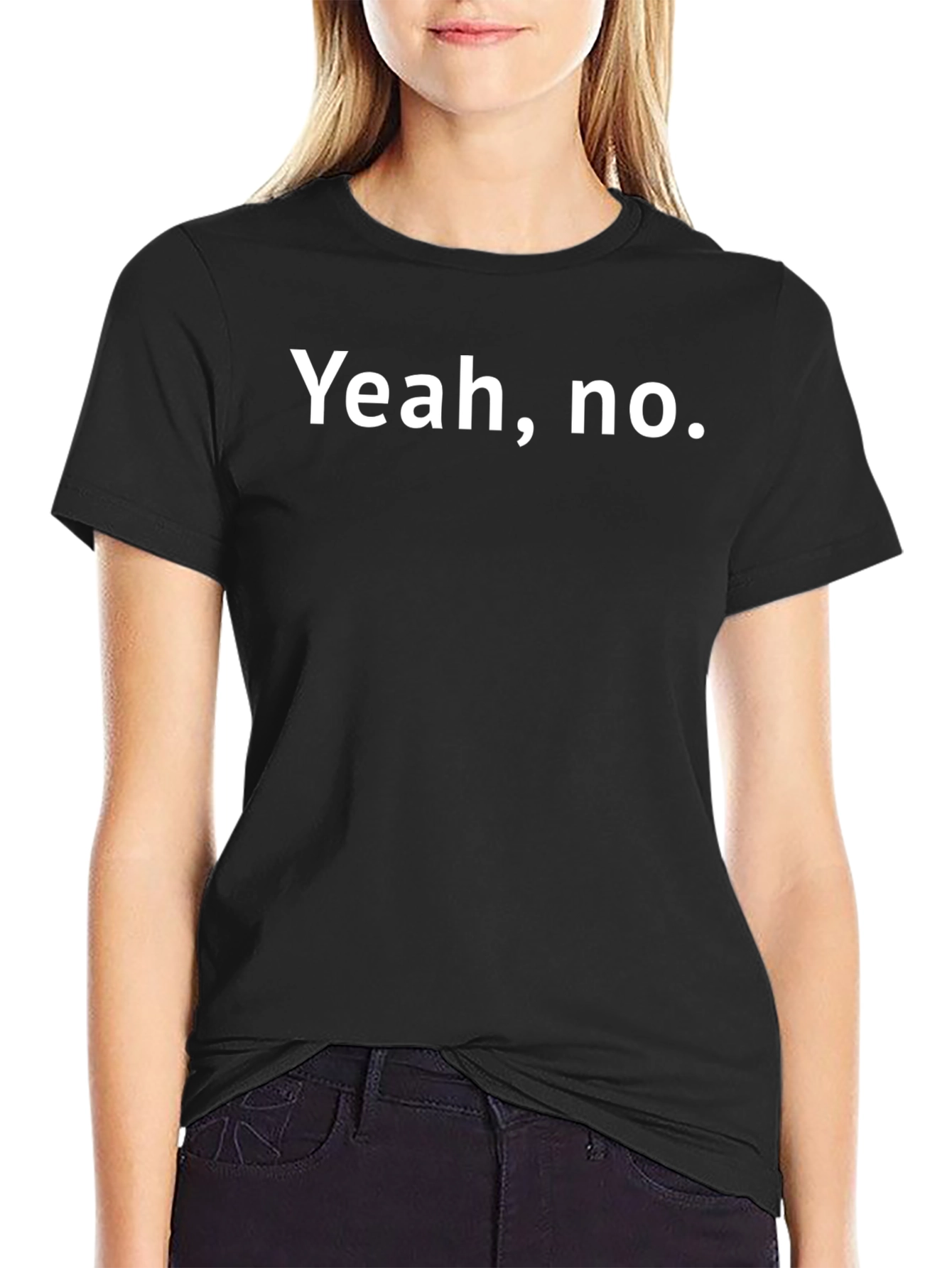 Yeah No. Graphic Tee - Mens Casual Black T-Shirt