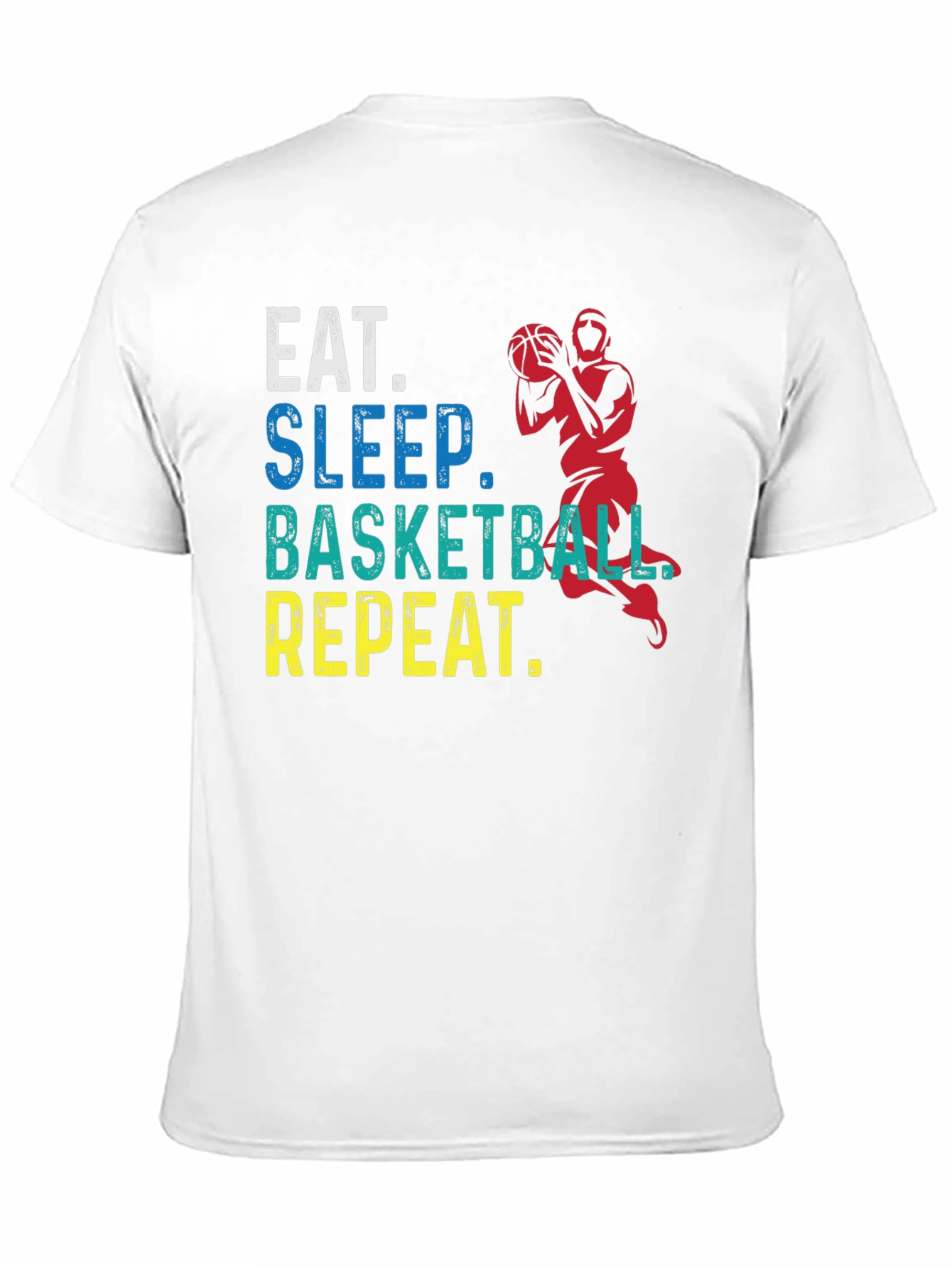 Eat Sleep Basketball Repeat Black Graphic Tee