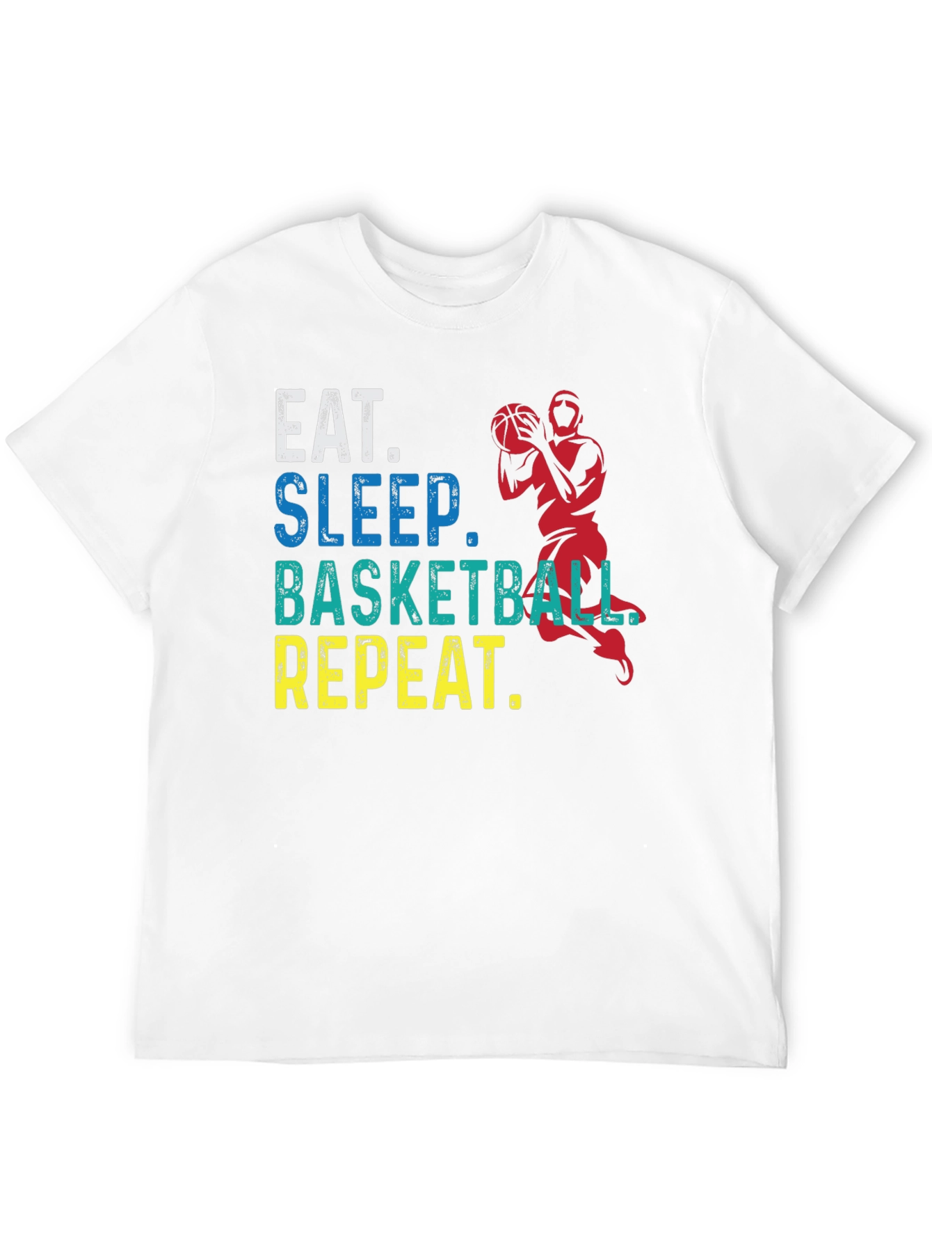 Eat Sleep Basketball Repeat Black Graphic Tee