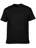 Dog Graphic T-Shirt - Casual Black Tee
