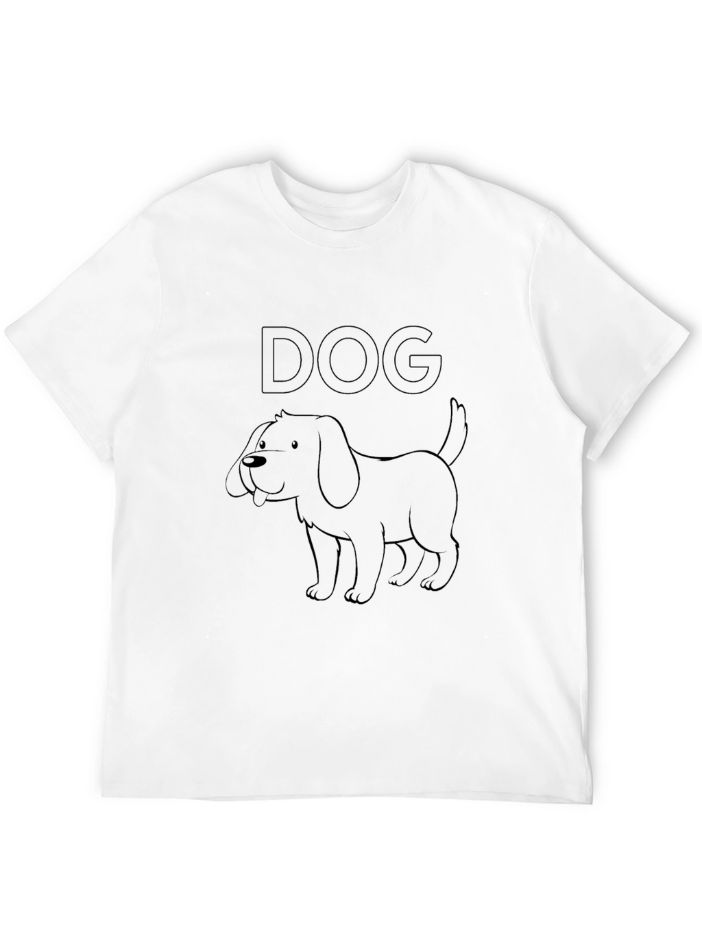 Dog Graphic T-Shirt - Casual Black Tee