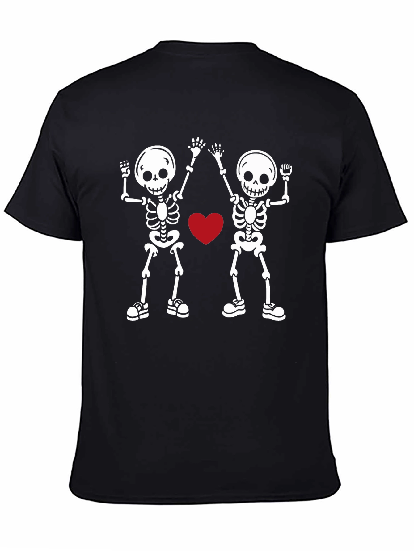 Skeleton Love Graphic Tee - Black T-Shirt