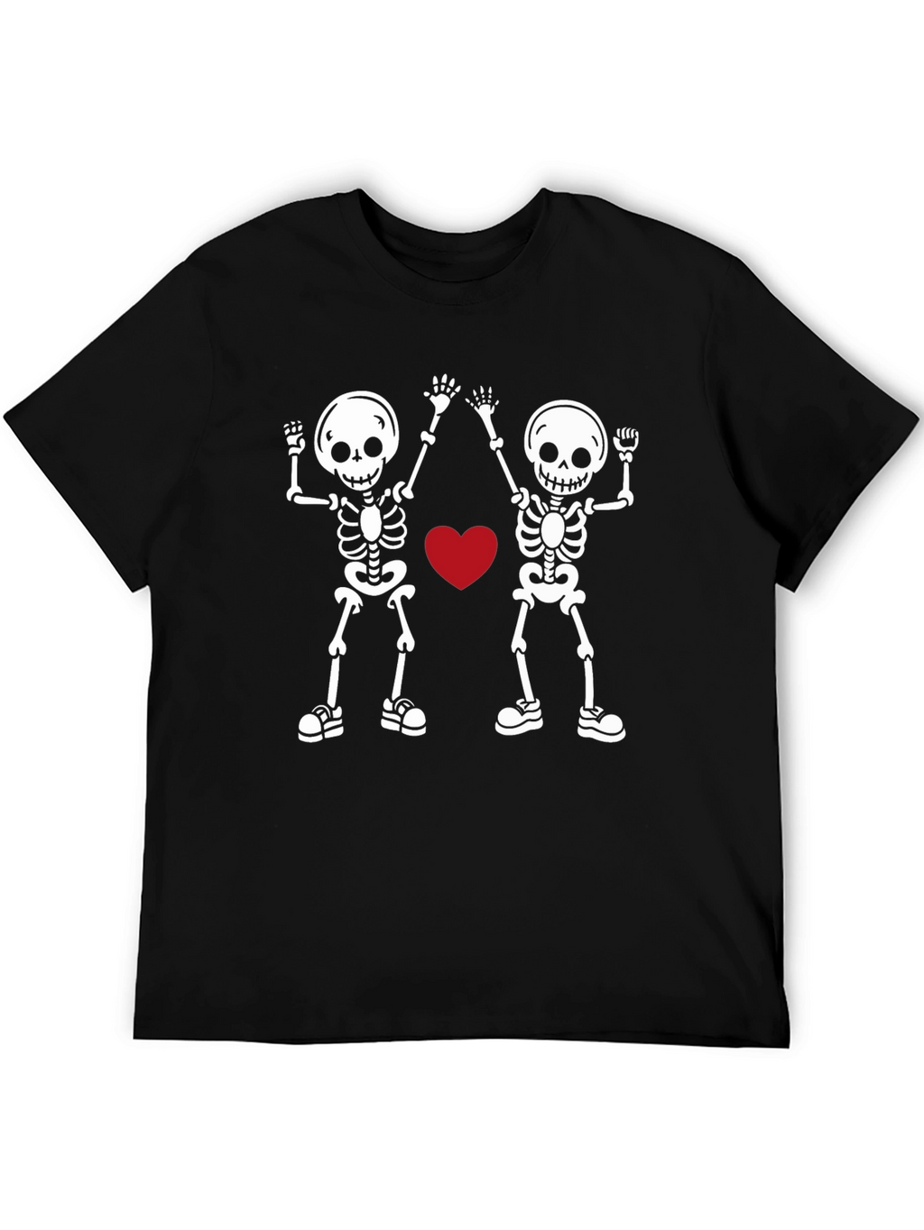 Skeleton Love Graphic Tee - Black T-Shirt