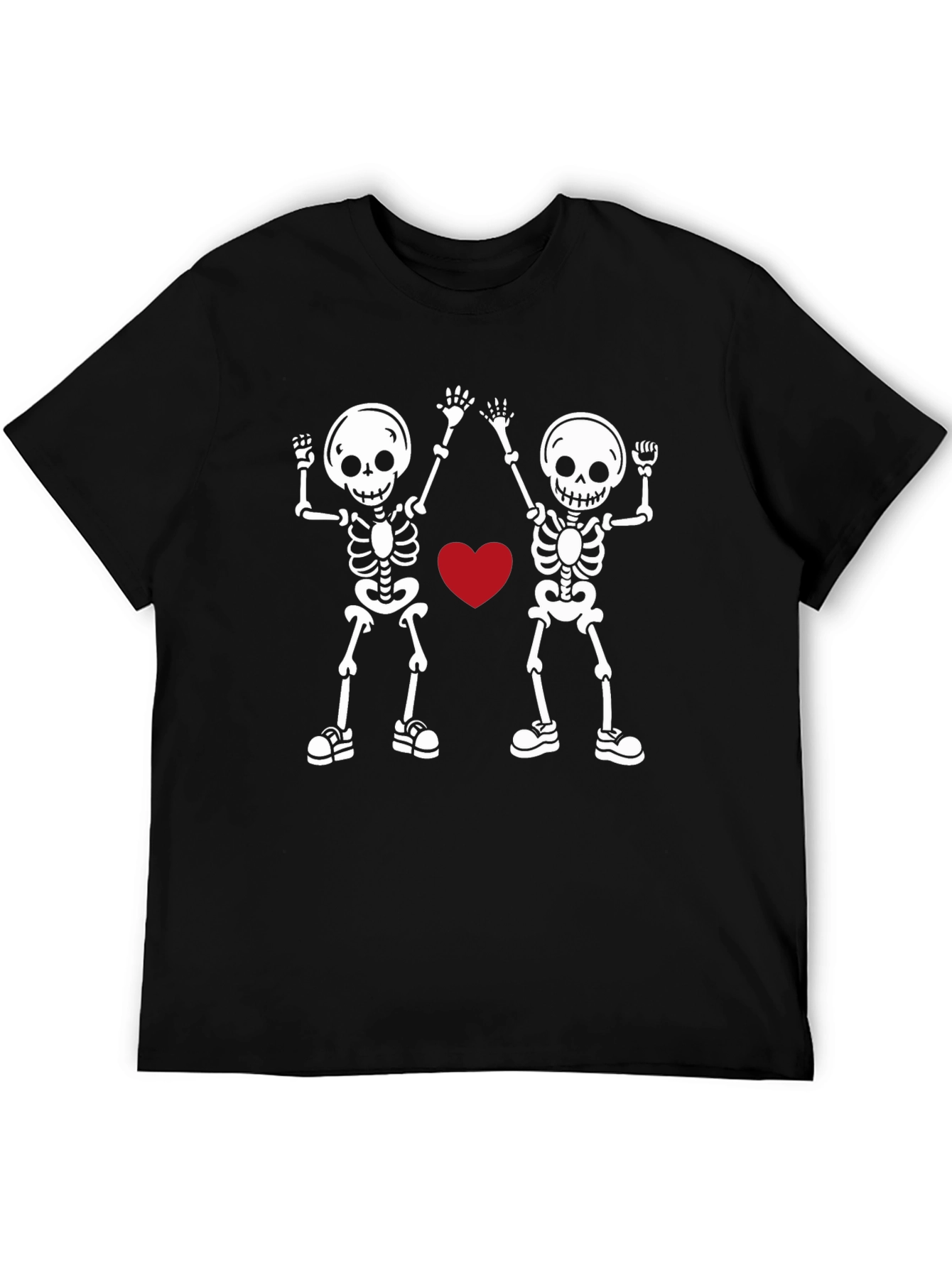 Skeleton Love Graphic Tee - Black T-Shirt