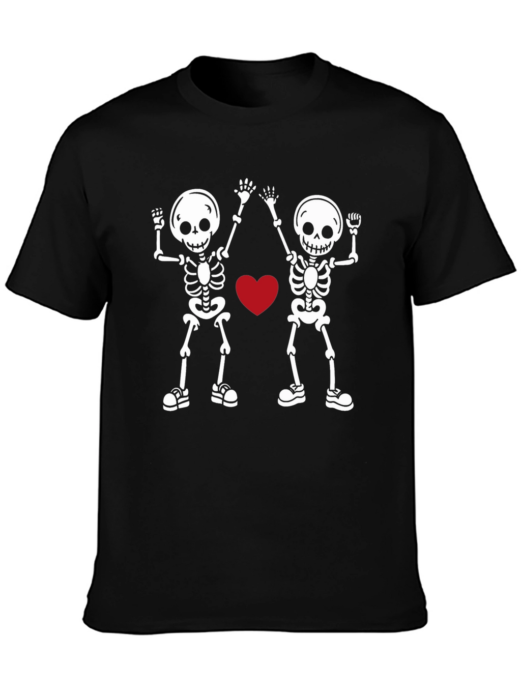 Skeleton Love Graphic Tee - Black T-Shirt