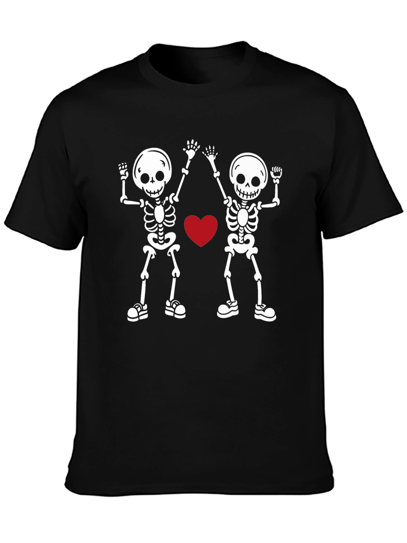 Skeleton Love Graphic Tee - Black T-Shirt