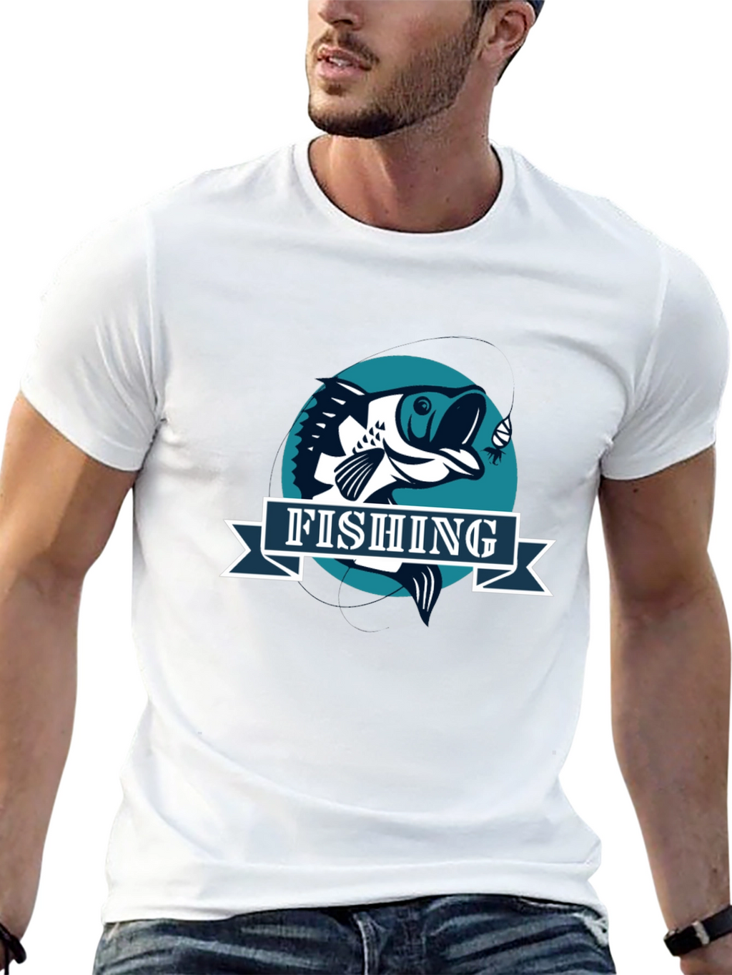 Fishing Graphic T-Shirt - Bass Fisherman Tee
