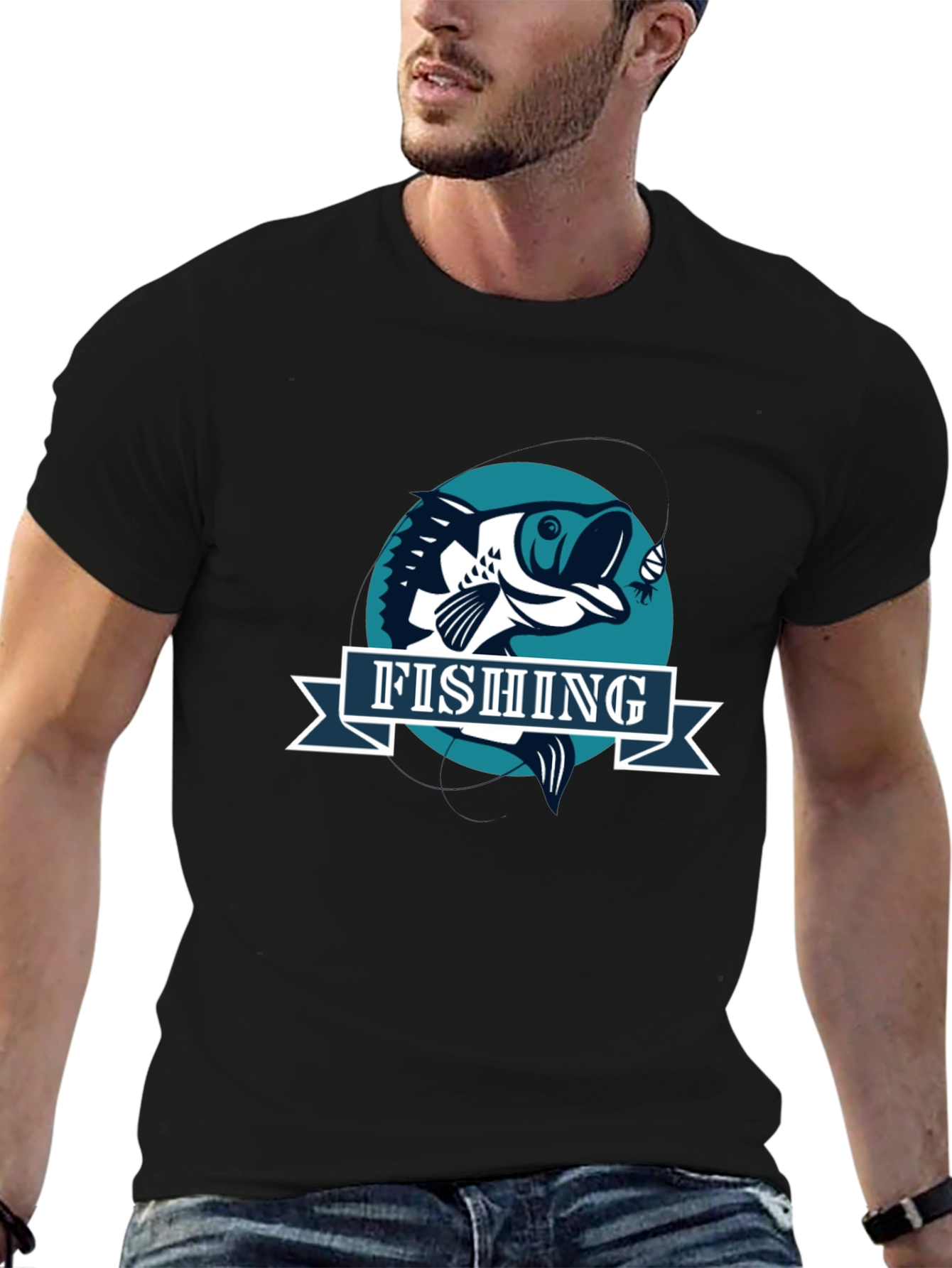 Fishing Graphic T-Shirt - Bass Fisherman Tee