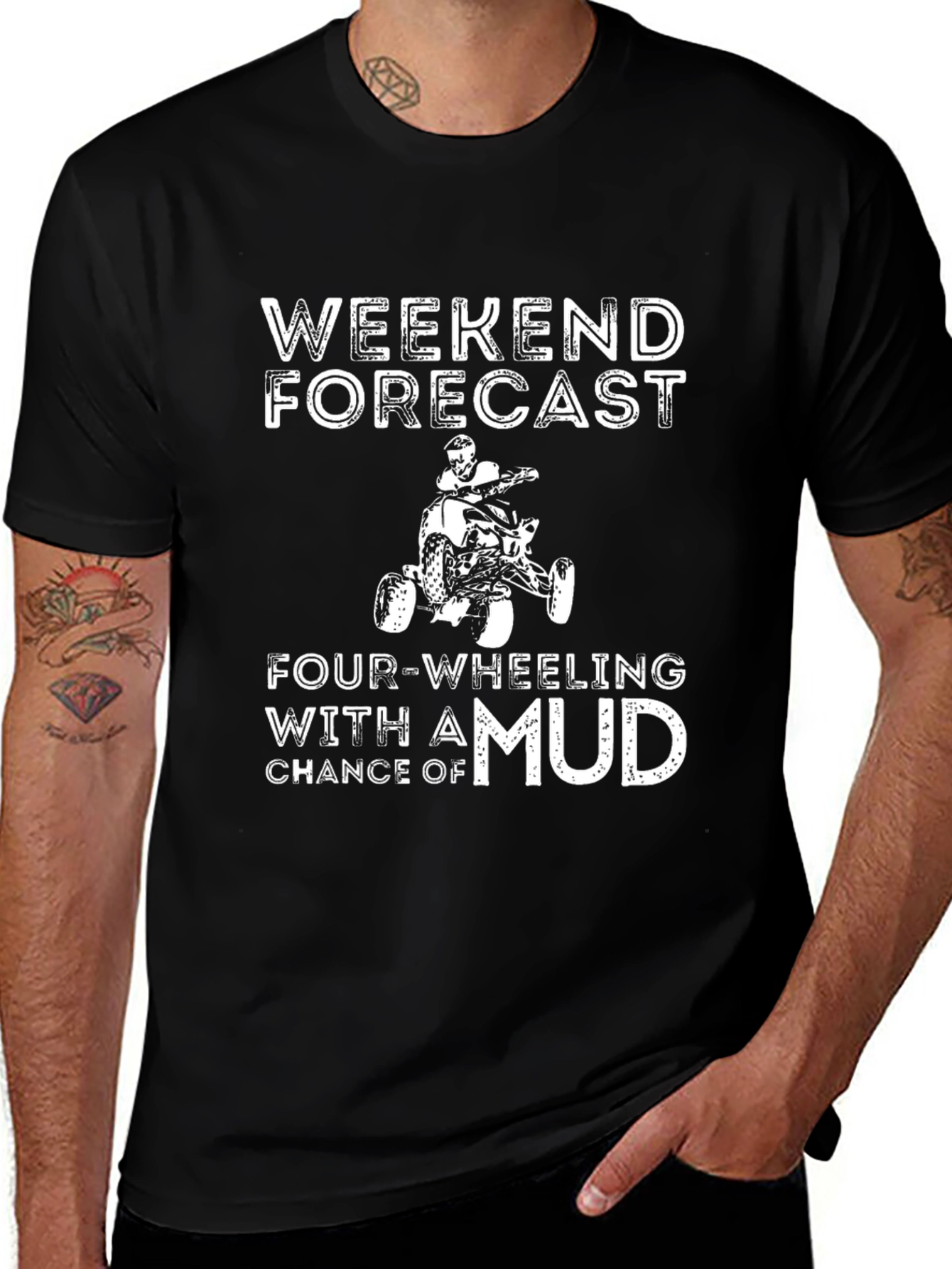 Weekend Forecast Four-Wheeling Mud T-Shirt