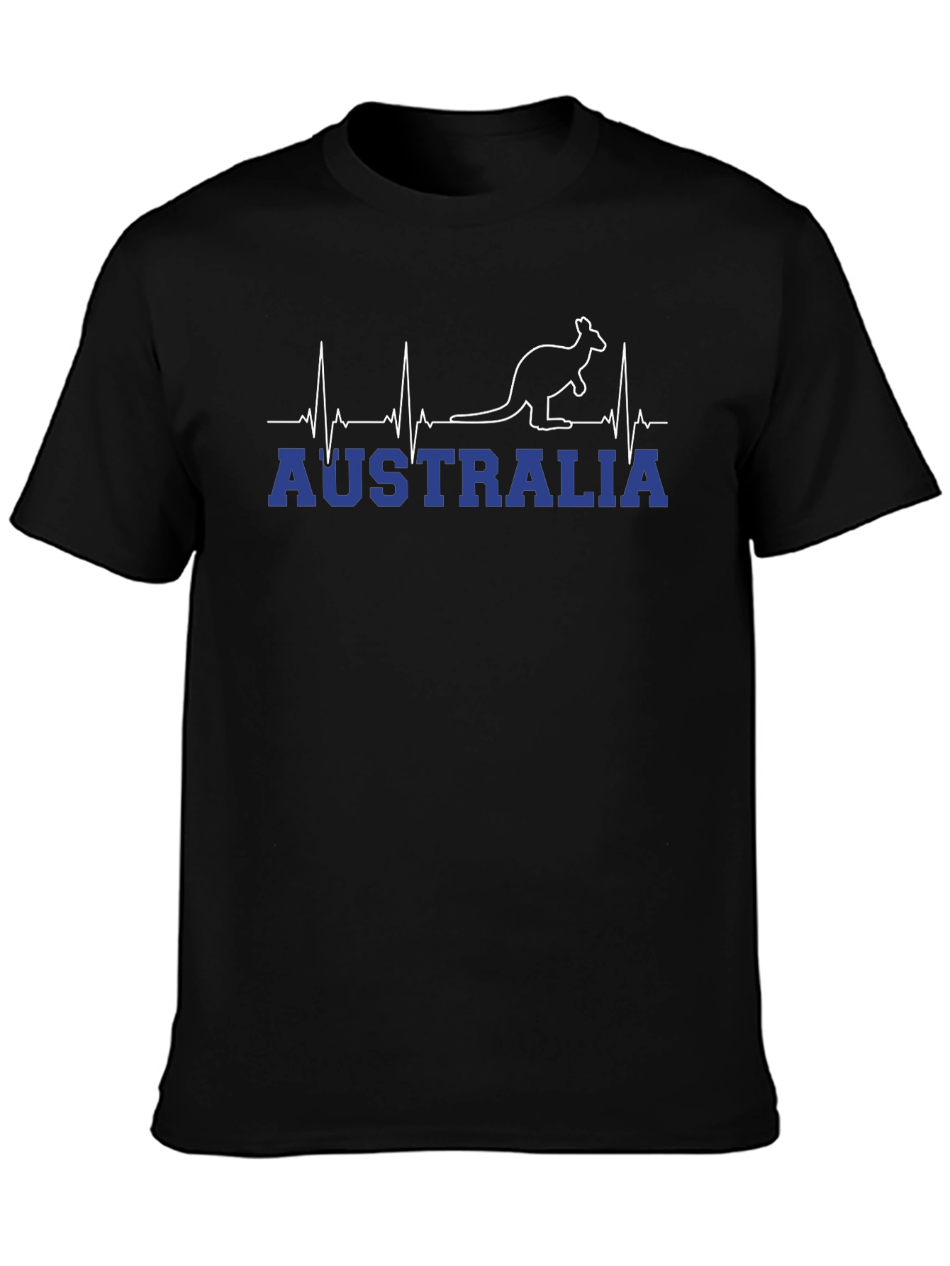 Australia Kangaroo Heartbeat Graphic T-Shirt