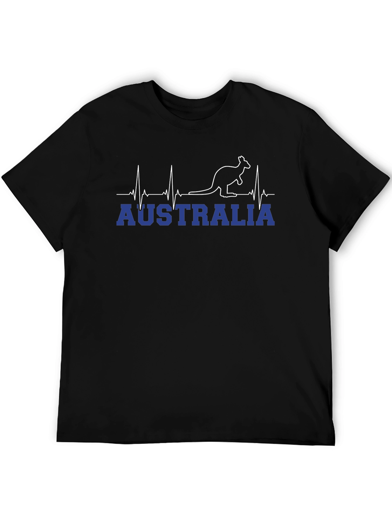 Australia Kangaroo Heartbeat Graphic T-Shirt