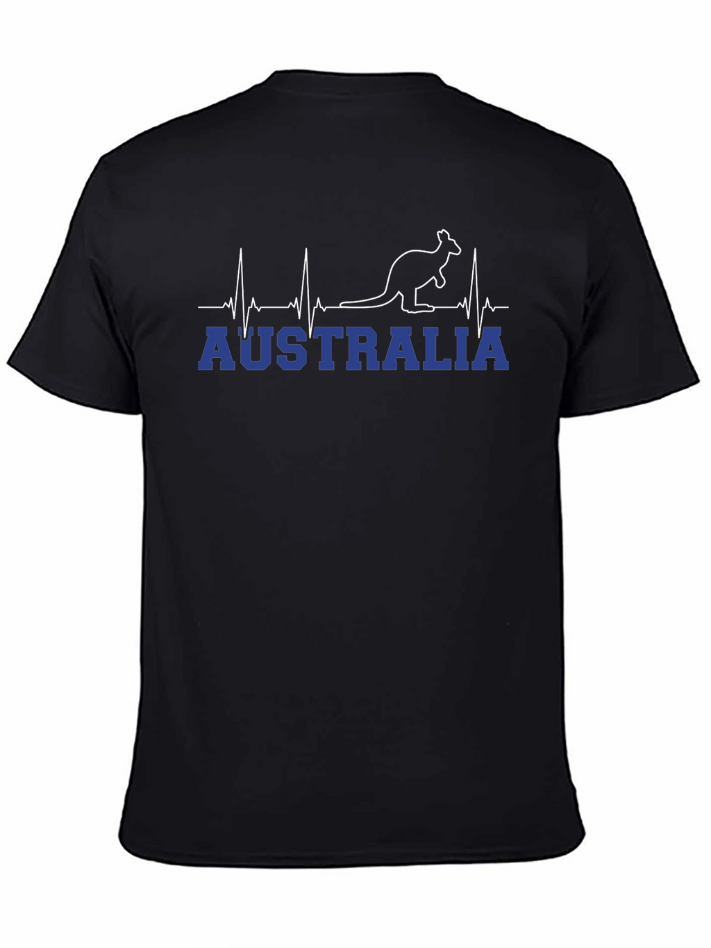 Australia Kangaroo Heartbeat Graphic T-Shirt
