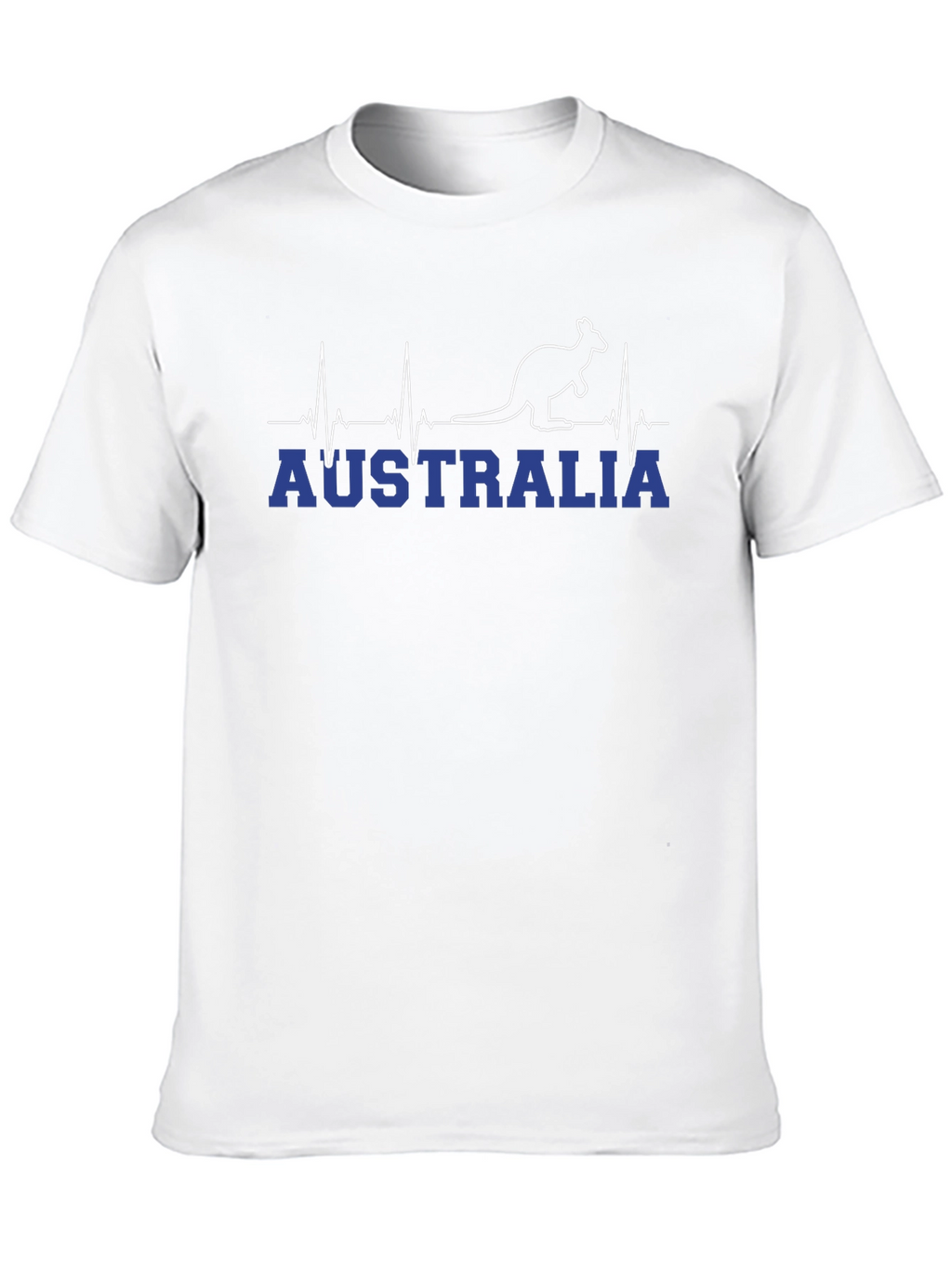 Australia Kangaroo Heartbeat Graphic T-Shirt