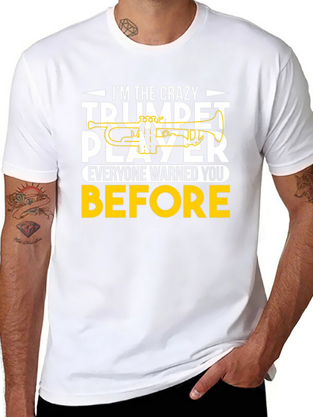 Crazy Trumpet Player Graphic Tee
