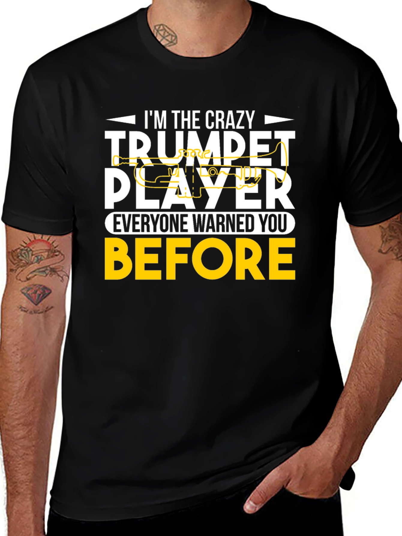Crazy Trumpet Player Graphic Tee