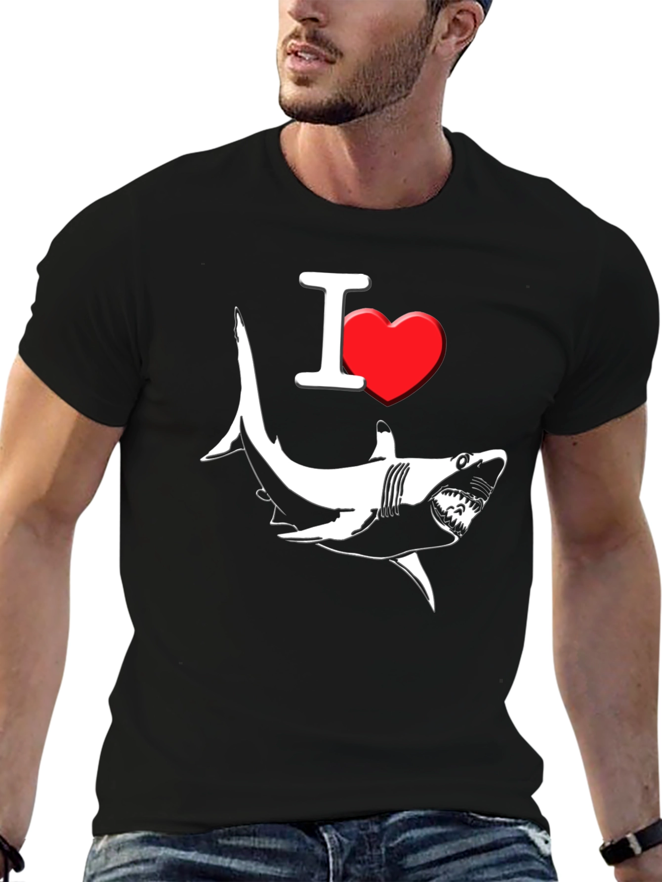 I Love Sharks Graphic T-Shirt