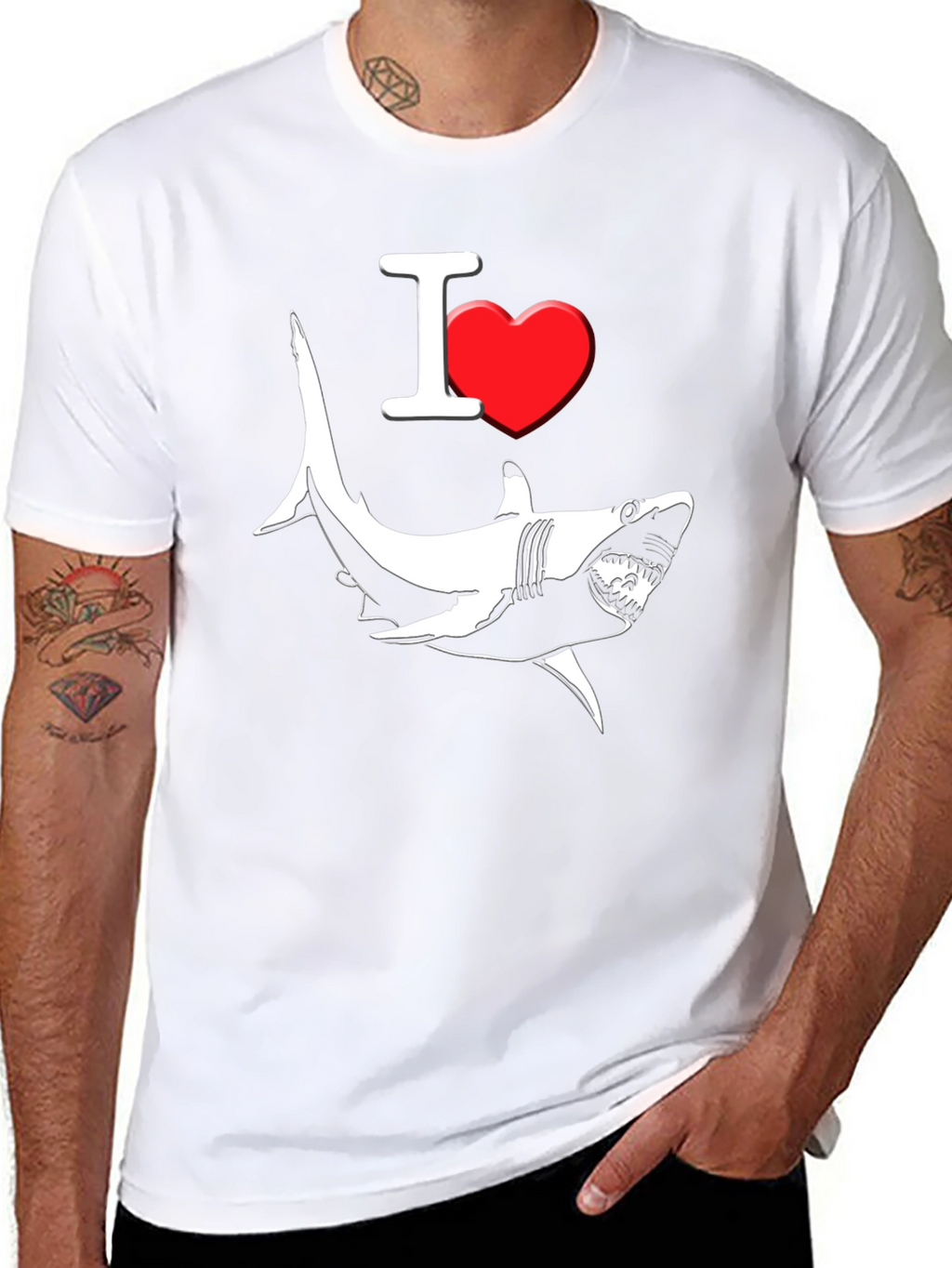 I Love Sharks Graphic T-Shirt