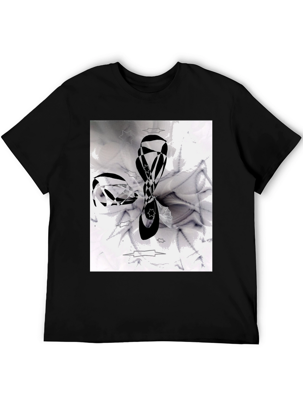Abstract Black & White Graphic Tee