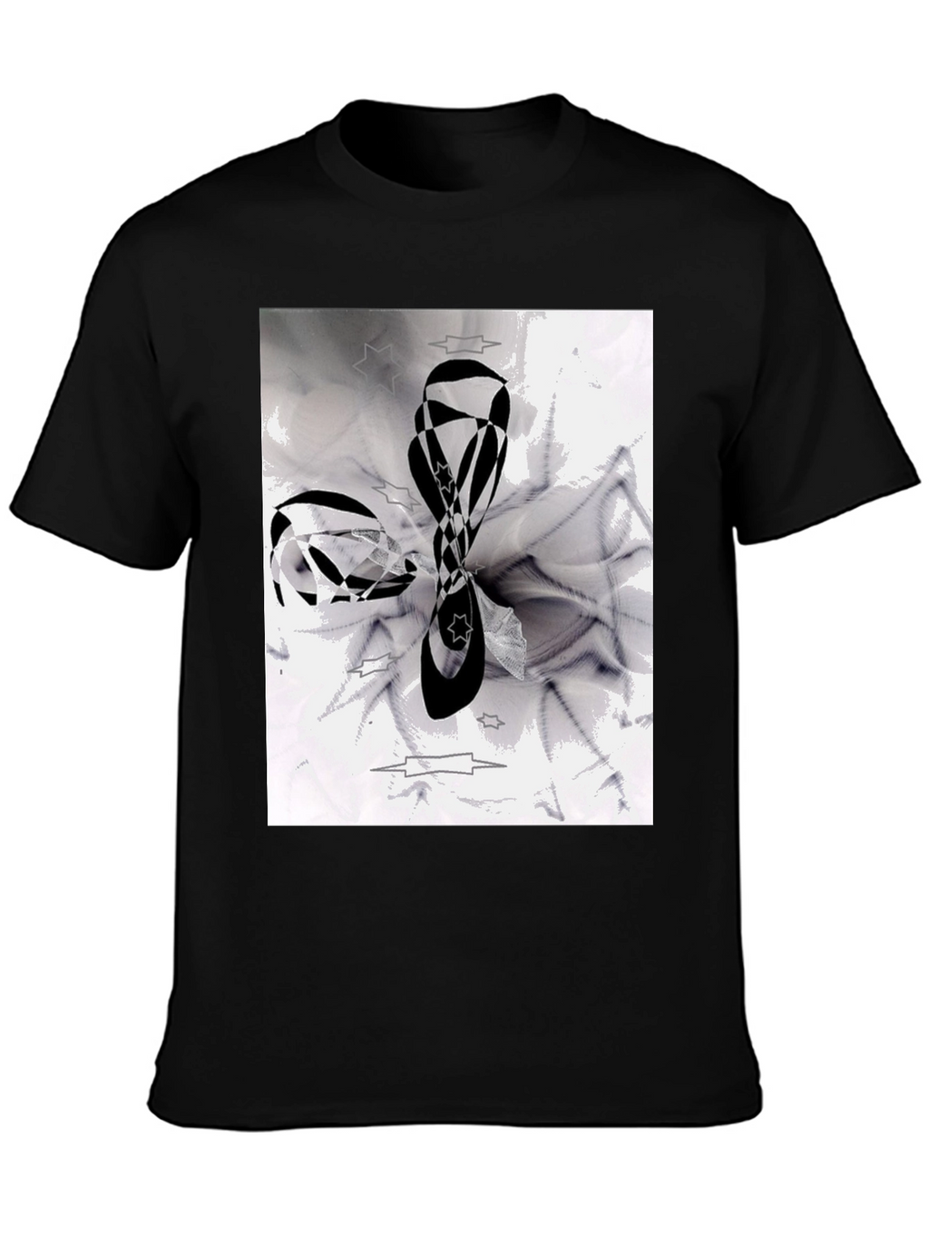 Abstract Black & White Graphic Tee