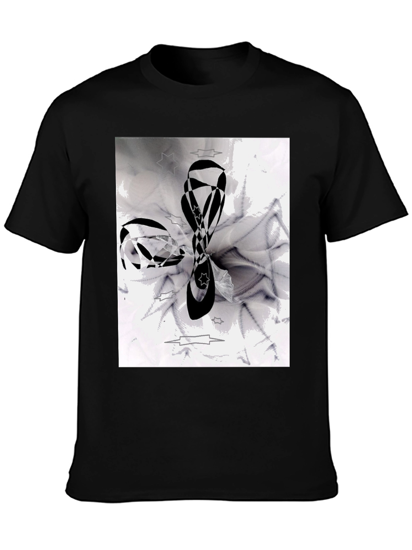 Abstract Black & White Graphic Tee