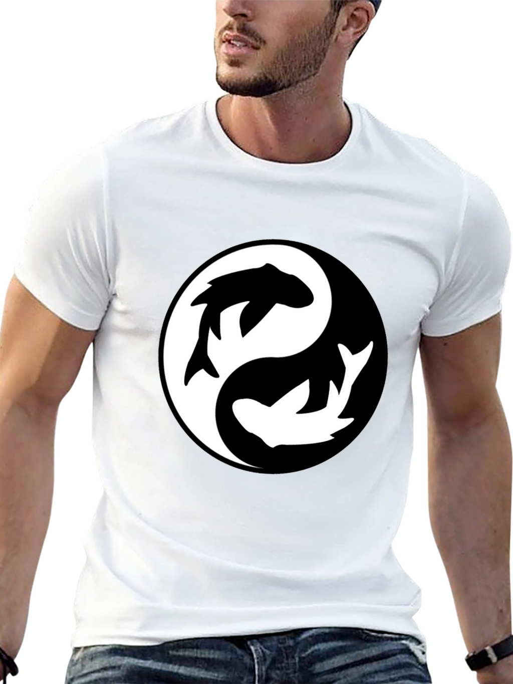 Yin Yang Koi Fish T-Shirt - Balanced Style