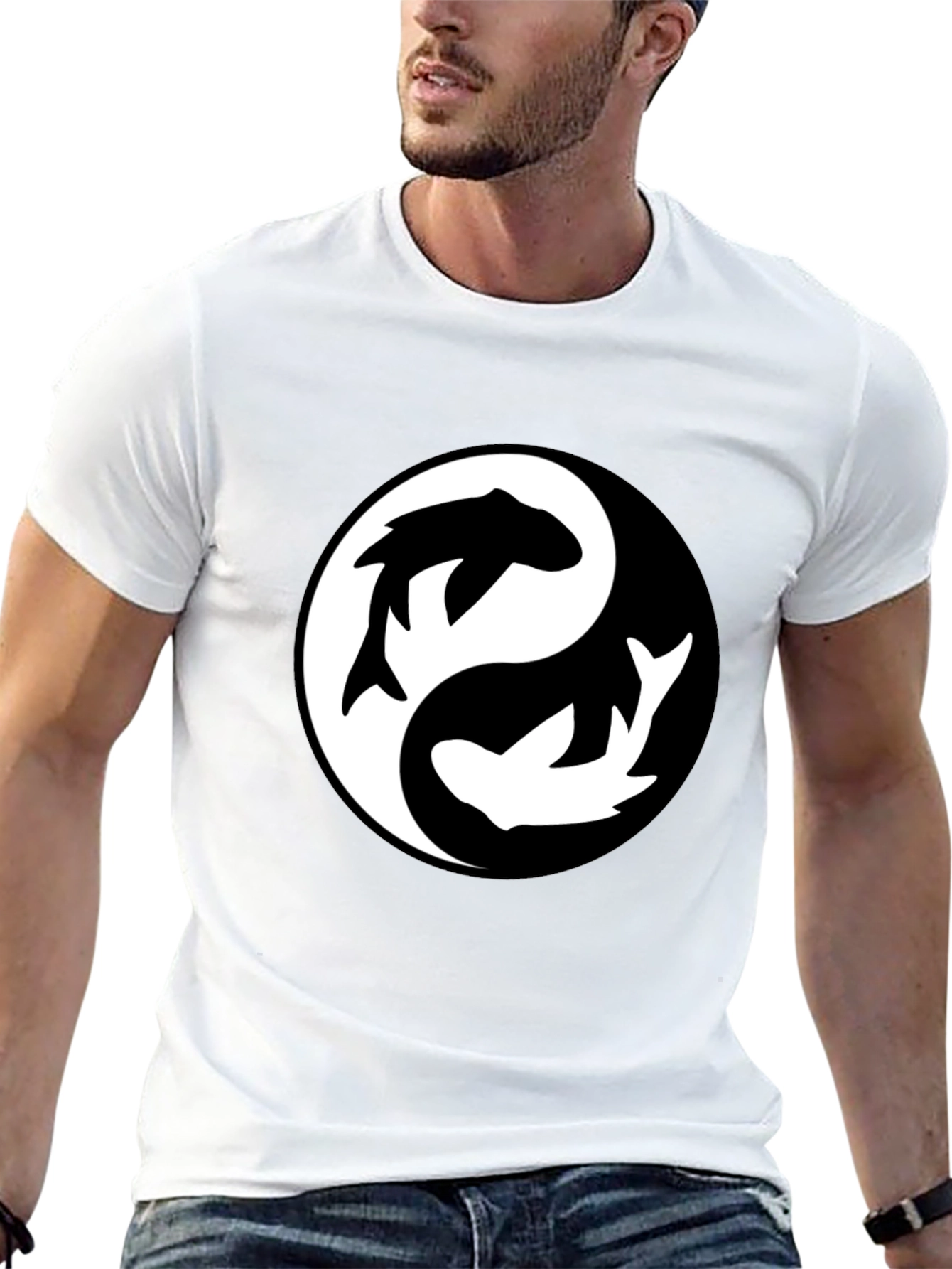 Yin Yang Koi Fish T-Shirt - Balanced Style