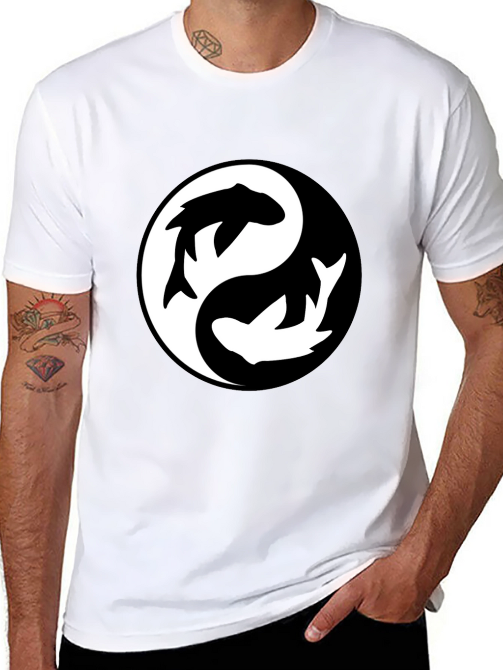 Yin Yang Koi Fish T-Shirt - Balanced Style