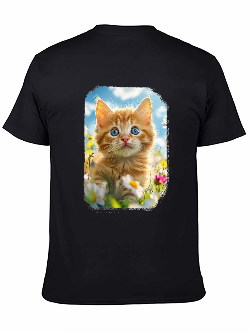 Cute Kitten T-Shirt - Unisex Black Tee