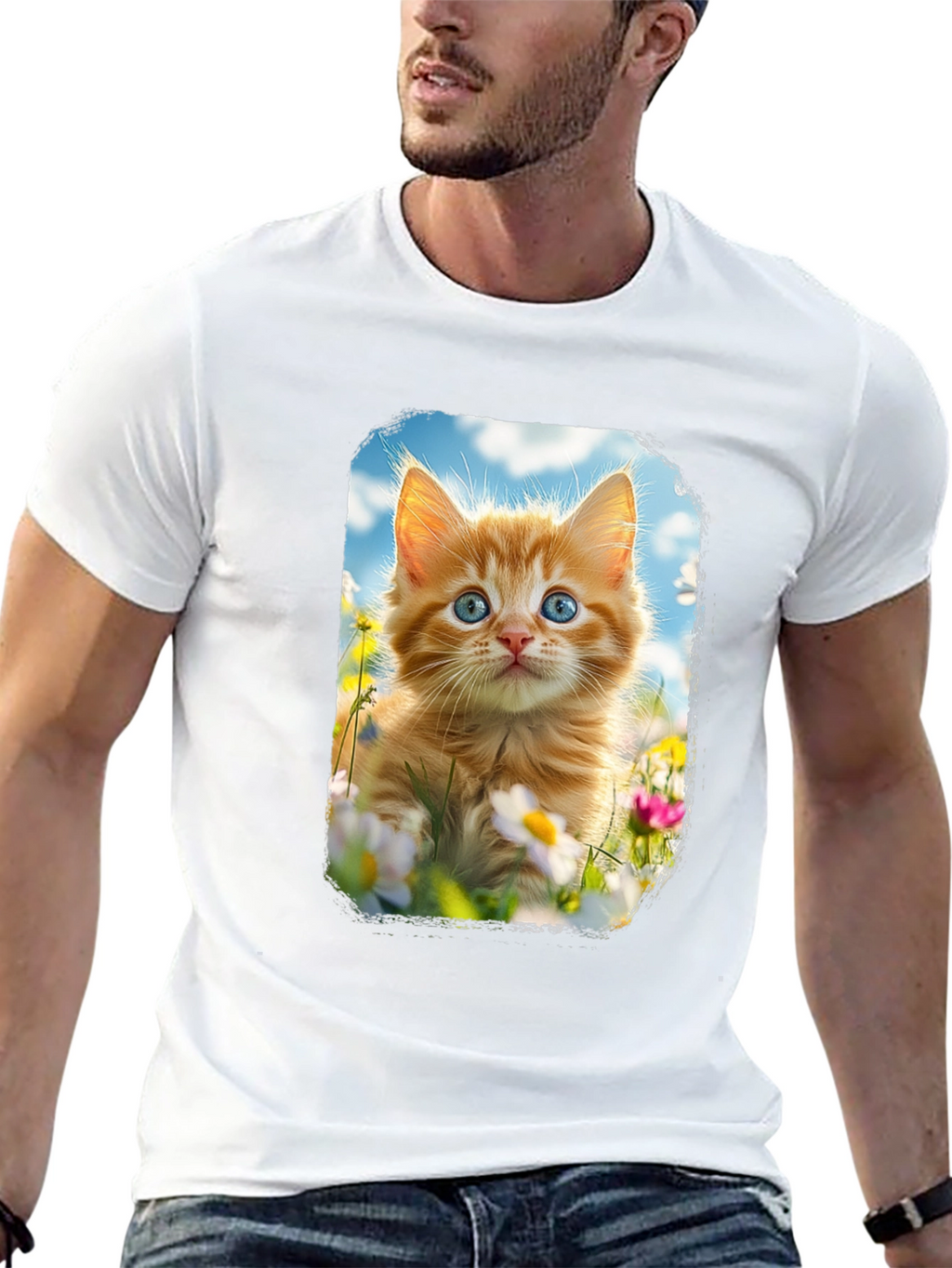 Cute Kitten T-Shirt - Unisex Black Tee